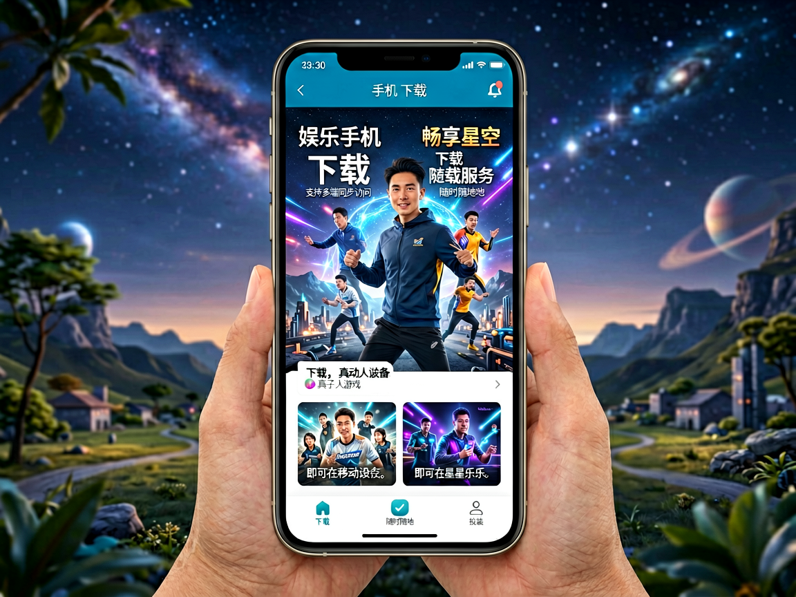 星空游戏手机APP下载页面，展示移动端娱乐入口